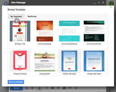 Use MailChimp Templates